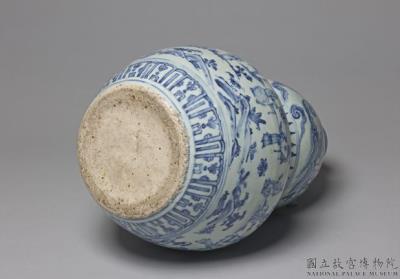 图片[3]-Double gourde vase with the Eighteen scholars in underglaze blue,  Mid-Ming dynasty, 1436-1464-China Archive